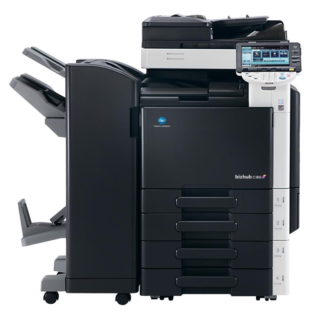 Fotocopiatrice multifunzione Konica Minolta bizhub C360 con finisher